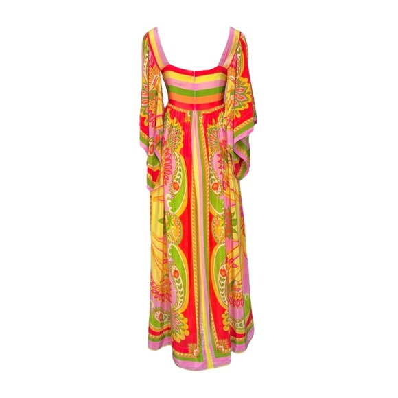 FARM RIO NWOT Beach Toucans Midi Dress in Yellow Multi Size S - Picture 3 of 12